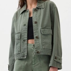 GAP Green Soft Cotton Twill Jacket